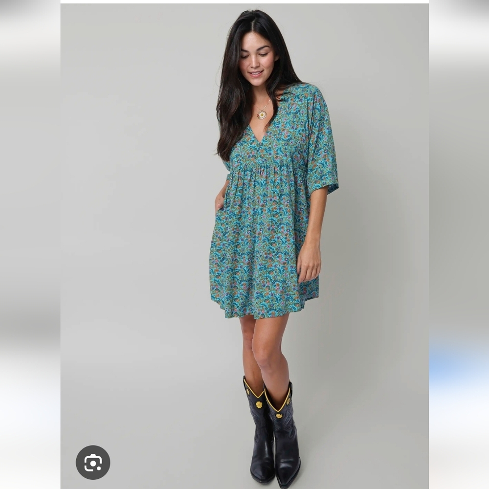 Natural Life Stella V-Neck Mini Dress Size Large